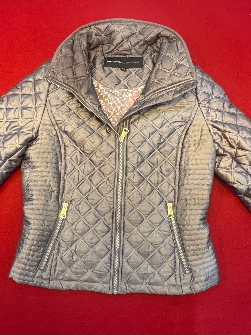MARC New York Andrew Marc Quilted Gray Women's Jacket
